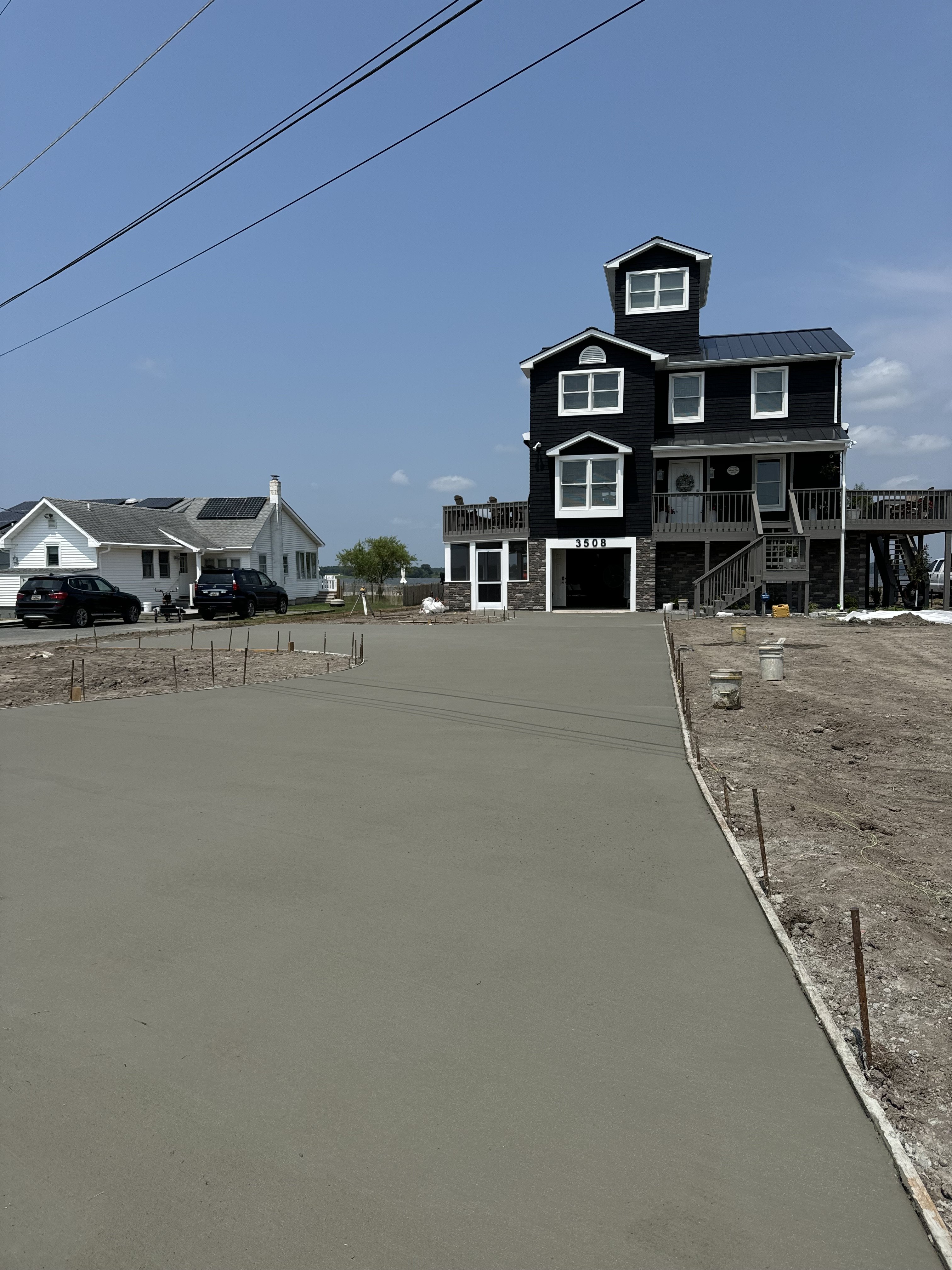 Concrete driveway