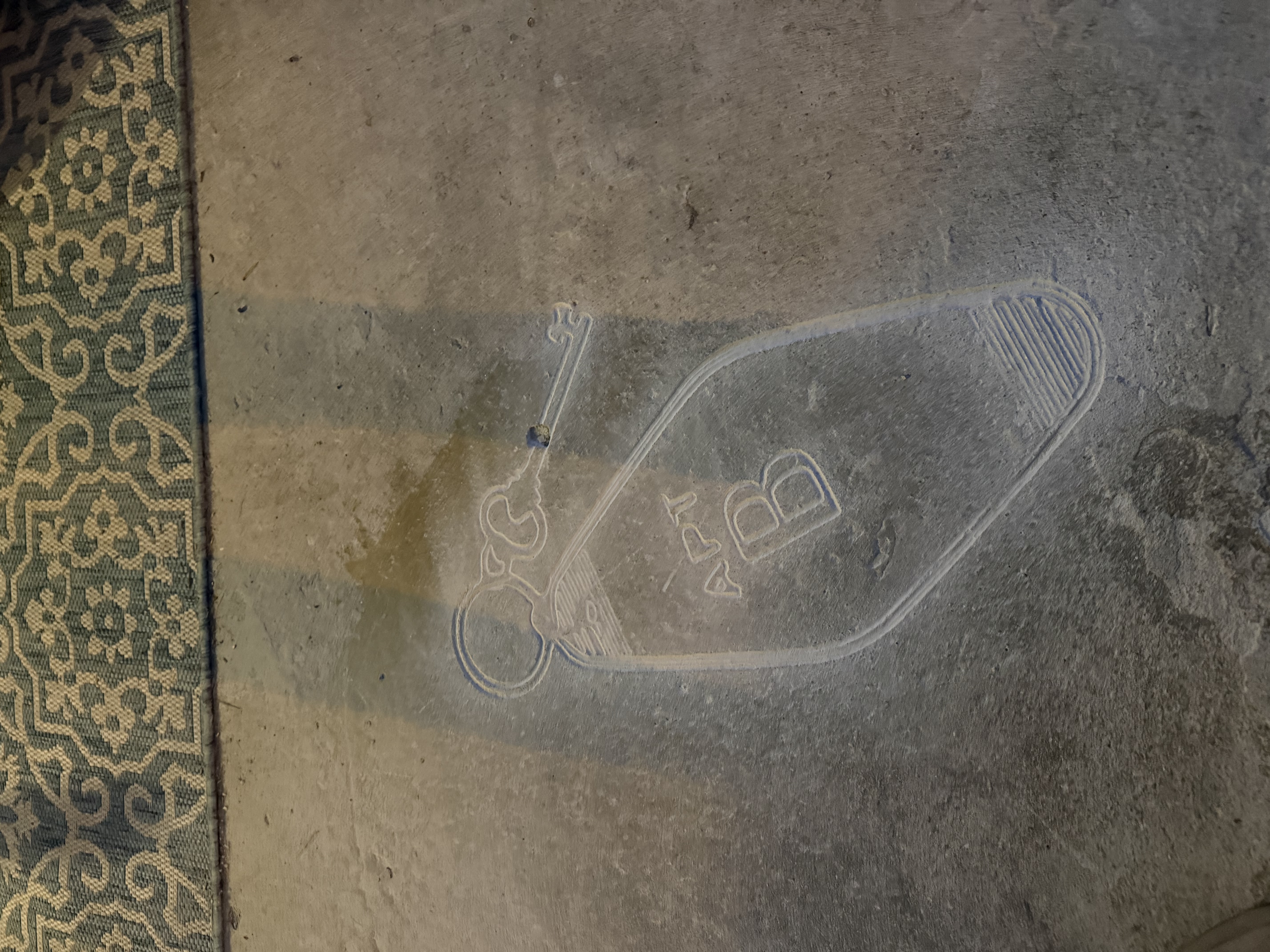 Concrete engraving example